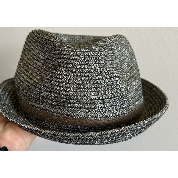 PETER GRIMM Mens Fedora Hat Paper Black Speckle Vacation Hipster Retro Packable - Picture 13 of 13